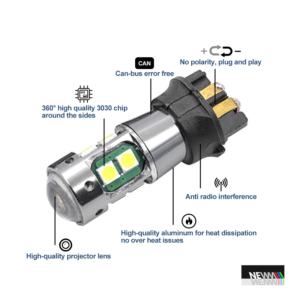 For Audi Q2 2016-up Canbus Error Free PW16W  PW24W  PWY24W LED Daytime Running Light DRLs Bulb Headlamp Parking Lamps DLRs view 3