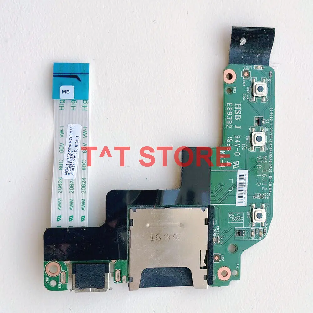 original for GE62 GP62 GL62 GE72 GE72-6QF GP72 power botton USB Card Reader BOARD with cable MS-16J12 test good free shipping