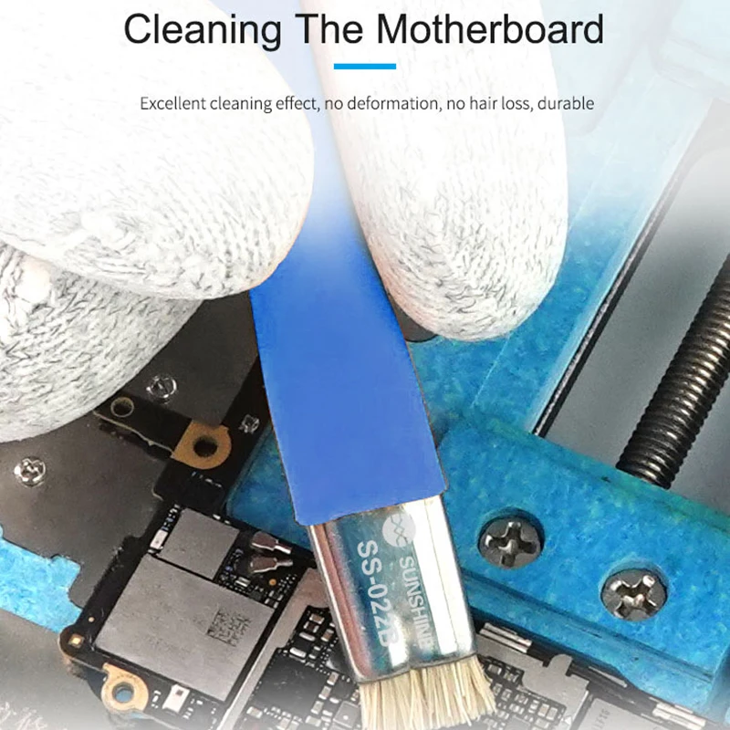 Anti-Static Double-headed Dual-Purpose Sikat Untuk iPhone Samsung IC Chip Motheraboard Cleaning Penghapusan Lem Alat