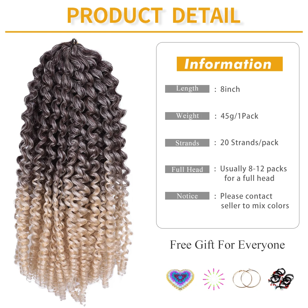 Short Marlybob Crochet Braids Hair Synthetic Ombre Braiding Hair Extensions Small Afro Kinky Curly Twist Braid Hair Annivia