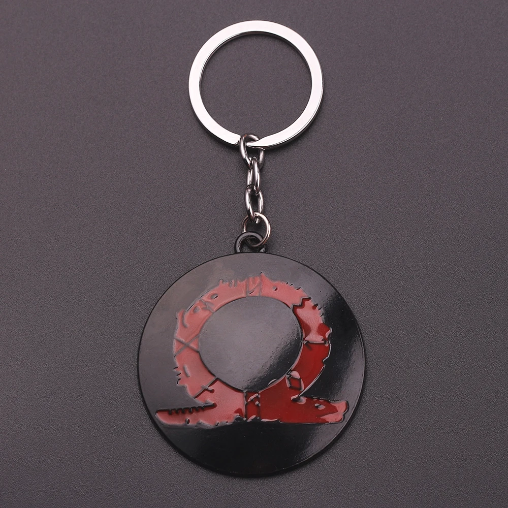 God of War 4 Kratos Axe Key Chain Guardian Shield Pendant Keychain for Women Men Fans Car Keyring Jewelry