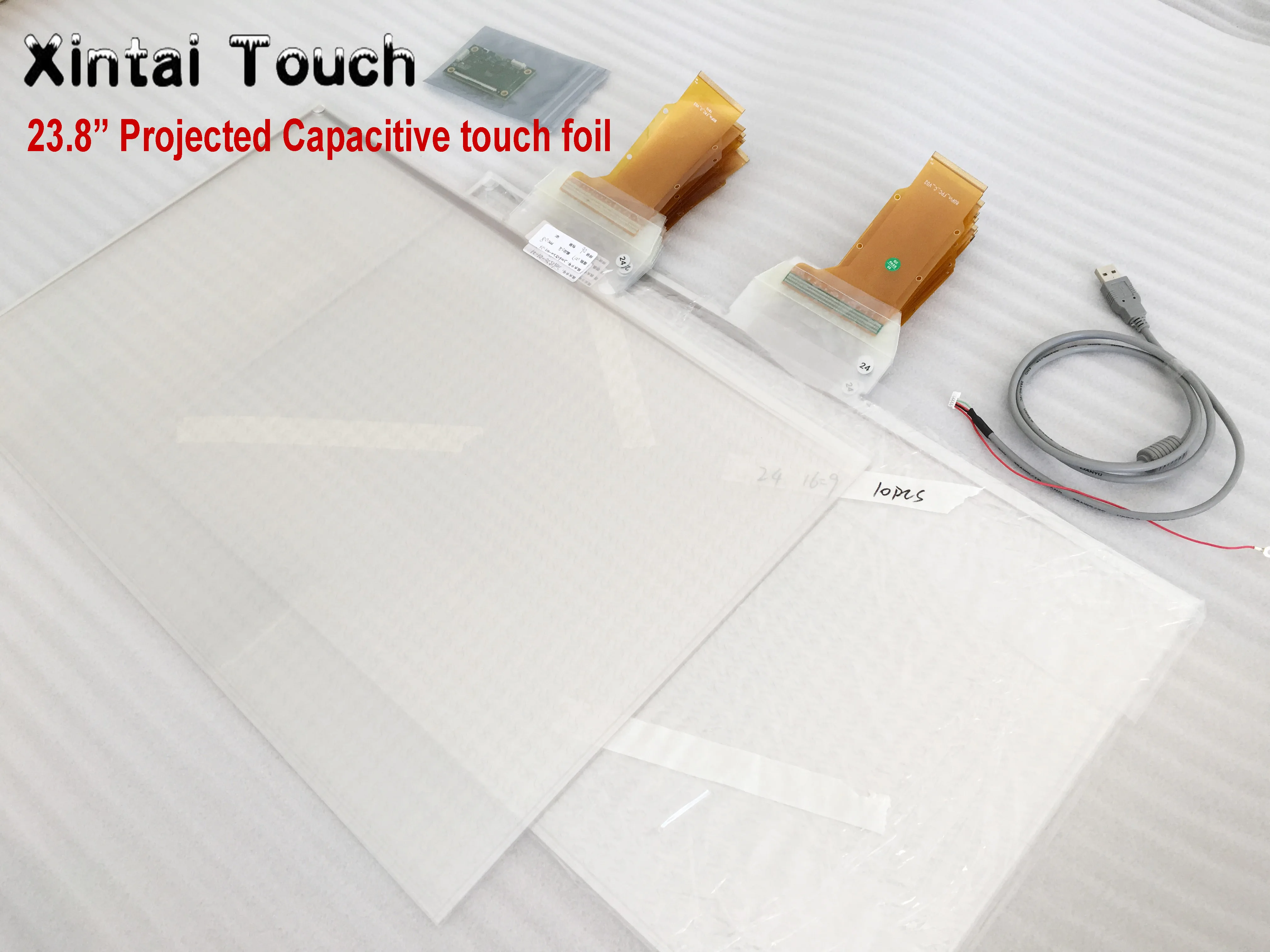 

Xintai Touch interactive touch foil,23.8'' interactive touch foil for window display,10 points touch foil ,flexible touch