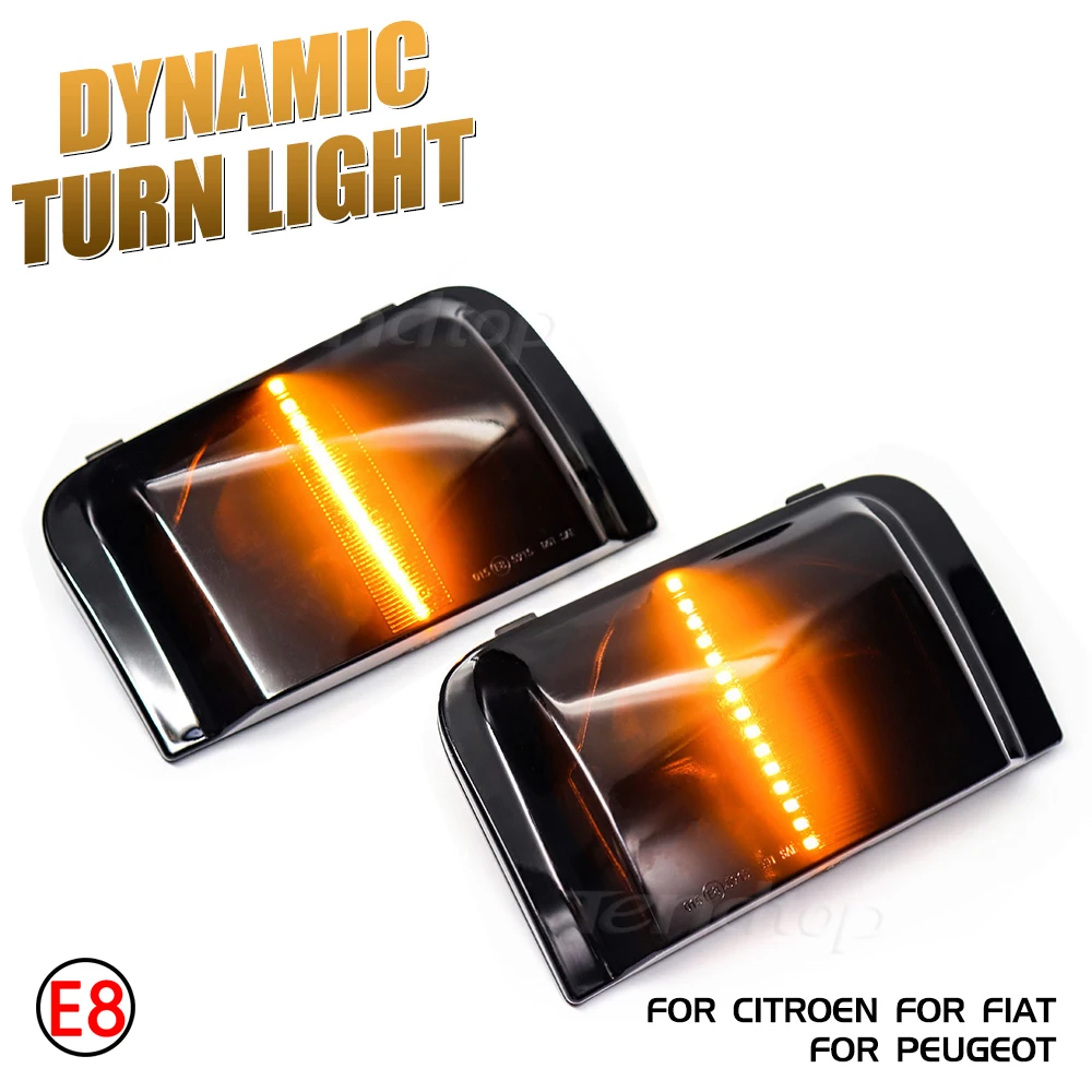 Dynamic LED Strip Turn Signal Light Side Marker Lamp Car Tuning Indicator For Peugeot Boxer Fiat Ducato Citroen Jumper