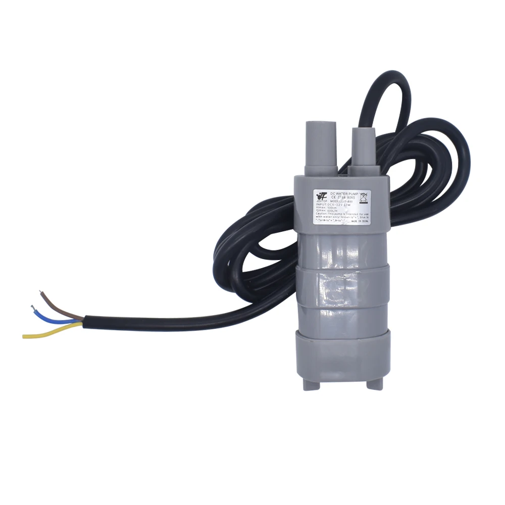 DC 12V 600L/H high pressure Dc Submersible water Pump Three-wire Micro Motor Water Pump with adapter