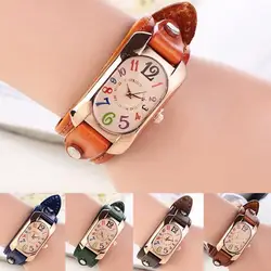 Fashion Women Watch Square Case Design Genuine Leather Strap Quartz Luxury Brand Wristwatch Casual Ladies Square Dial Watches