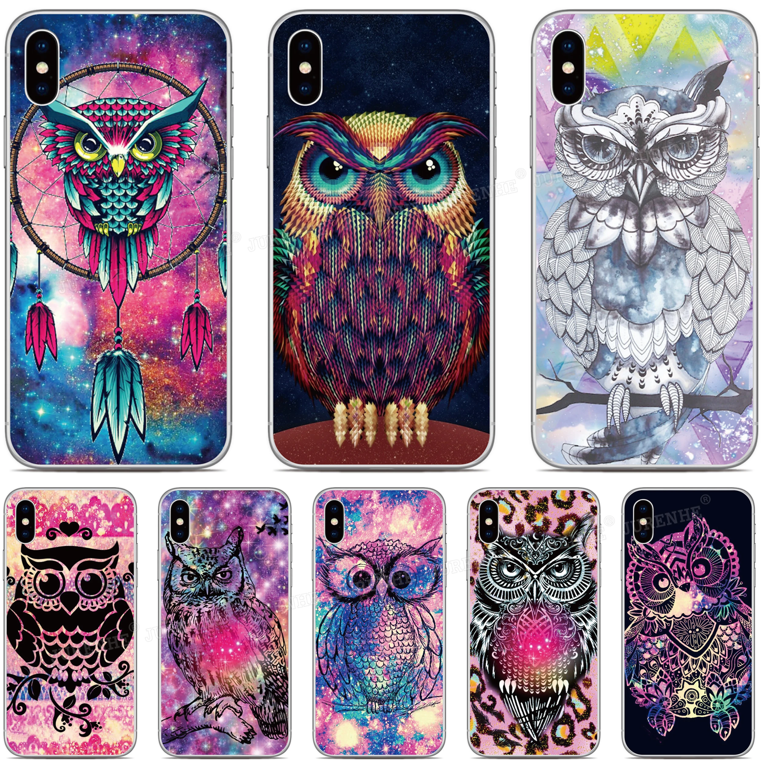 Silicone Cute Art Owl Cover For Wiko Y81 Y51 Y62 Y61 Y50 Y60 Y80 Sunny 5 Lite View 5 Plus 3 4 Lite 2 Go Power U20 U10 Phone Case