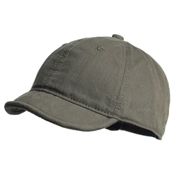 Boné de beisebol de algodão brim curto vintage homens mulheres pai hat ajustável estilo trucker tampas de baixo perfil