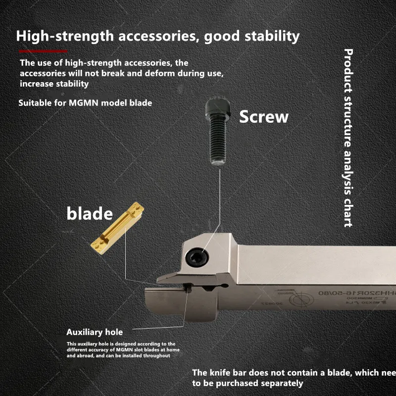 MGHH520R/L17- 30/50 MGHH520R/L26-80/160 MGHH520R/L 28-160/400 أبيض نهاية الوجه الحز أداة حامل الخارجية قطع الطائرة