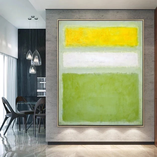 Abstract Handmade Green Oil Paintings Modern Wall Artwork Palette Mural Artwork Brush Pictures New Design Decors for Living Room