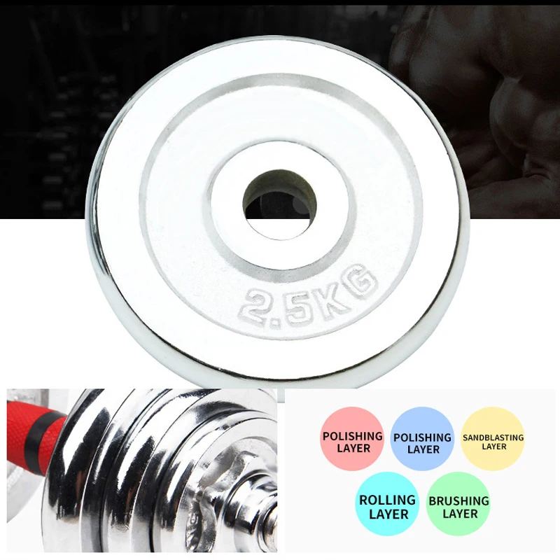 30KG Adjustable Fitness Dumbbell Weight Dumbells Electroplating Weight Bars Gym Dumbells Barbell Set Boxe For Men Body Building