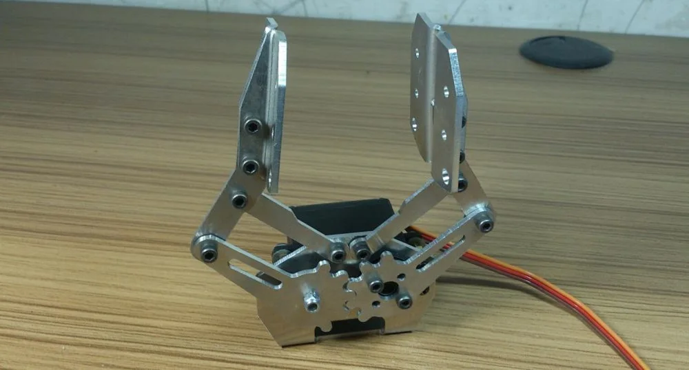 Metal Robot Claw Manipulator Gripper Mechanical Arm Clamp Gripper with 180 Degree Servos for Arduino DIY Project STEM Toy Parts