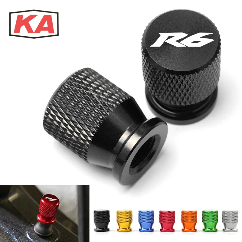 

R6 For Yamaha YZF R6 2000-2020 2019 2018 2017 2016 Motorcycle Accessories CNC Aluminum Tyre Valve Air Port Cover Stem Cap cover