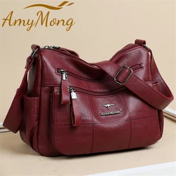 Classic Shoulder Bags High Quality Multi Pockets Soft Leather Crossbody Bags for Women 2024 Designer Luxury Handbags Purses