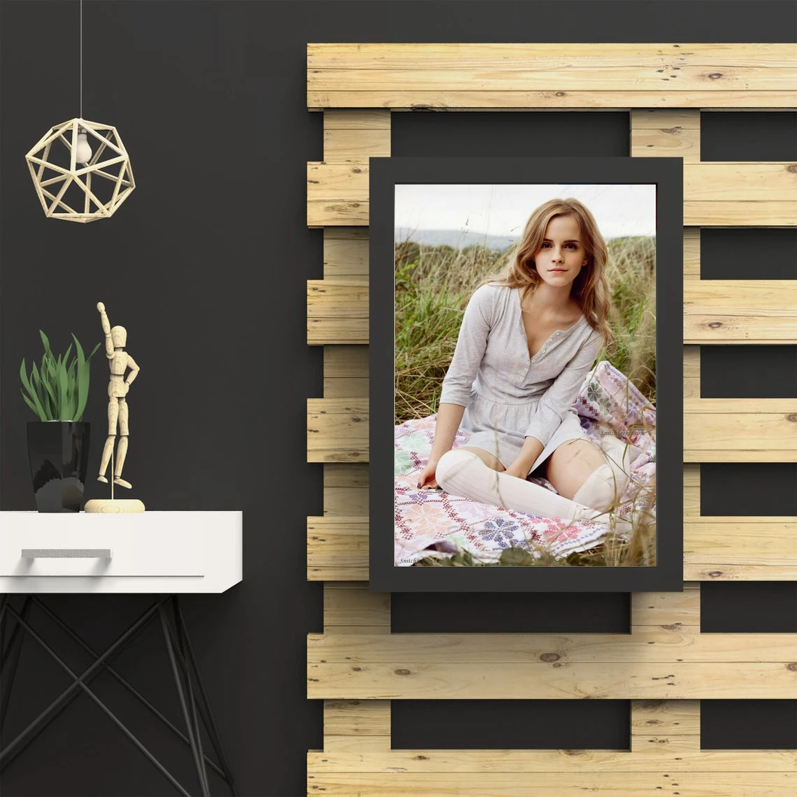 إيما واتسون ملصق ديكور المنزل طلاء جدران (بدون إطار)