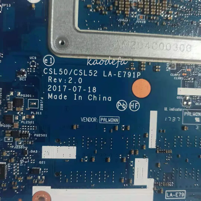 Imagem -03 - Placa-mãe para hp 15-bs Mainboard 924750601 Csl50 Csl52 La-e791p I3-6006u Ddr4 15t-br 100 Testado ok