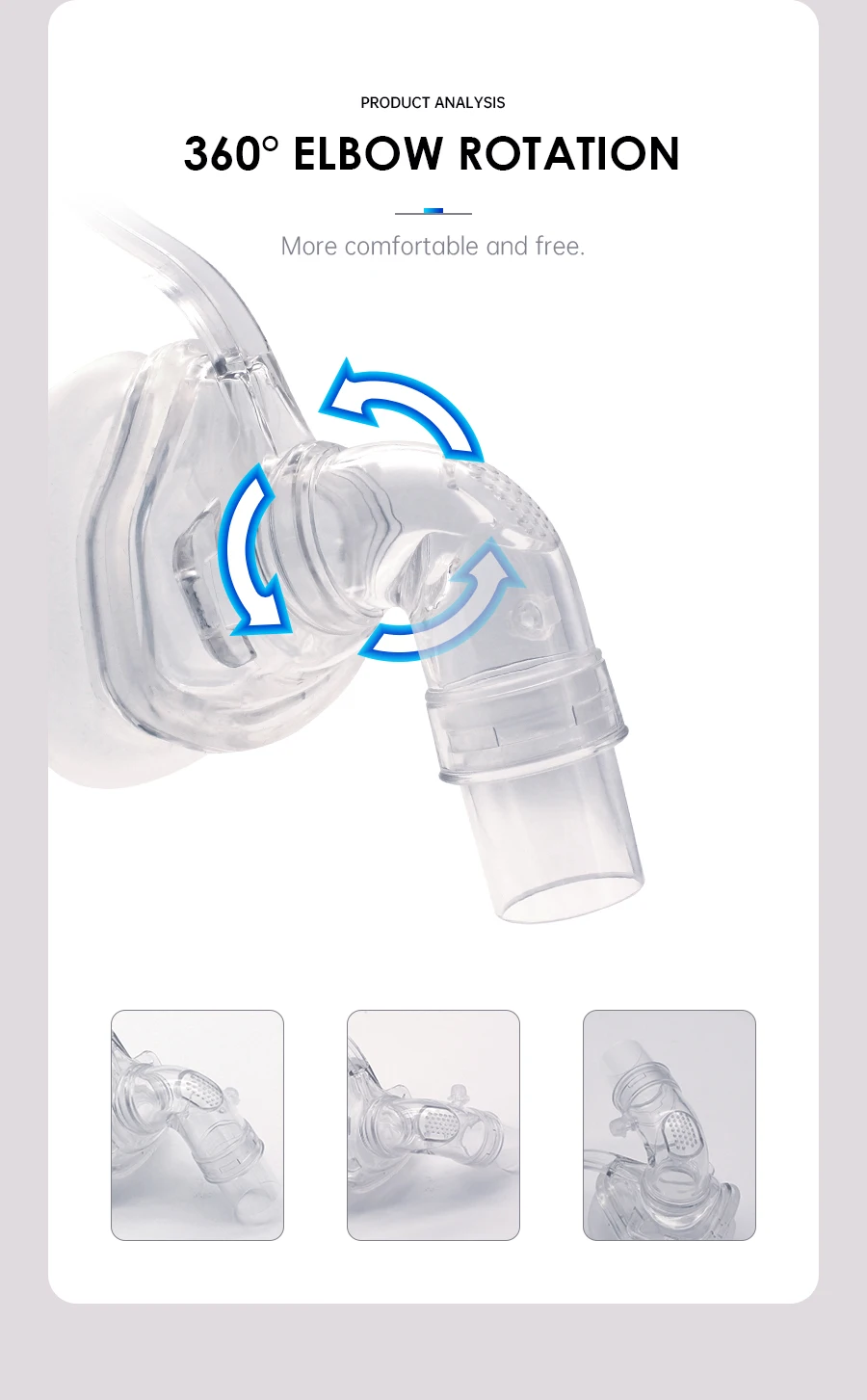 BMC CPAP Nasal Mask Full Face Mask With Tube Adjustable Strap Respirator For Travel CPAP Machine Anti Snoring Stopper Solution
