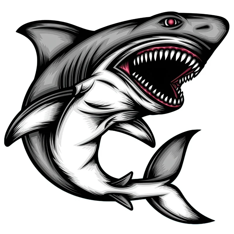 CC56 Ferocious Great White Shark Muscle Shark Anti Scratch Film With Watterproof Protected Personalized Decal