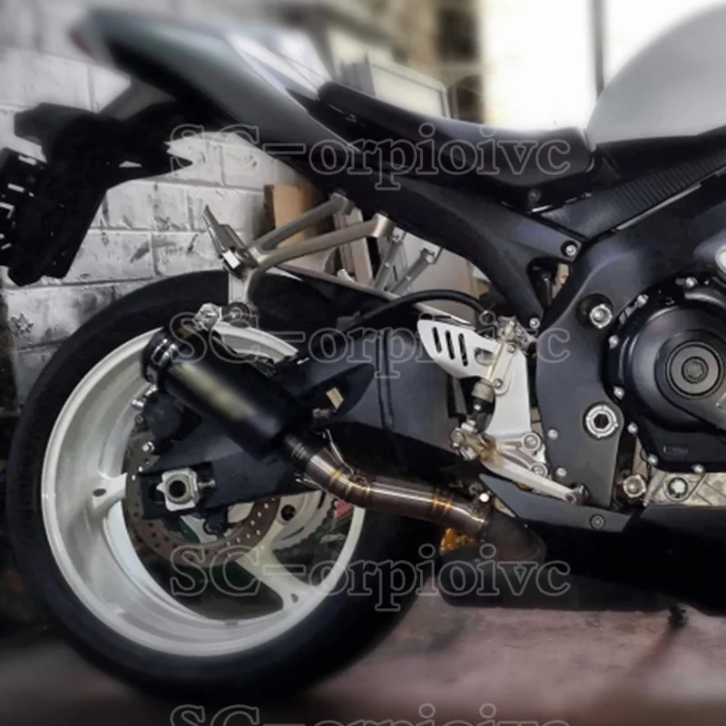 51mm 60mm Universal Black Motorcycle Exhaust Escape Modified Dirt Pit Bike Muffler R3 Z750 Z900 Z1000 S1000RR CBR600RR CBR1000RR