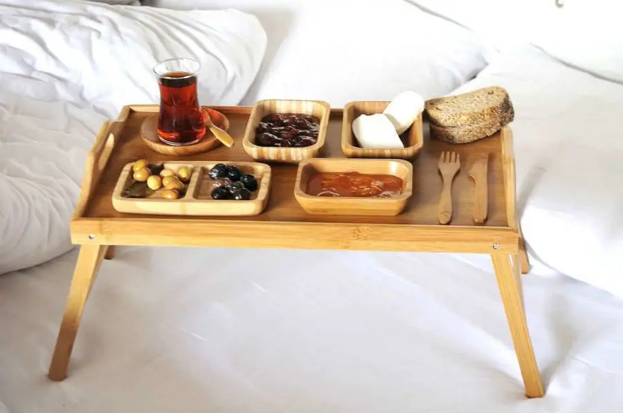 DOLBOVI 100 Bamboo Folding Flip Serving tray Breakfast tray tray поднос plateau de service