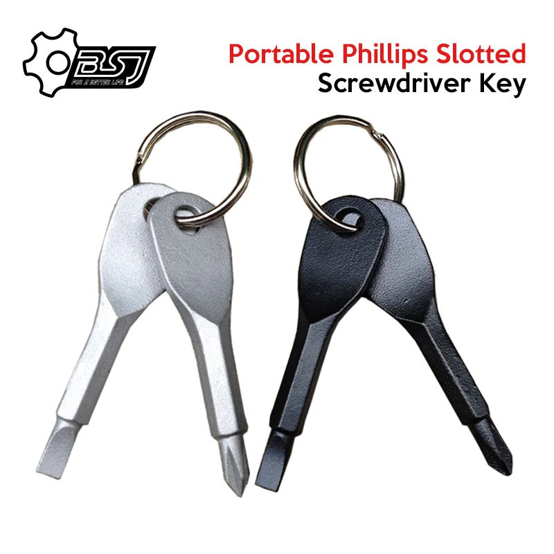 Gantungan Kunci Obeng Berslot Phillips Portabel Gantungan Kunci Mendaki Luar Ruangan Alat Reparasi Banyak Saku Mini Kamp Gadget
