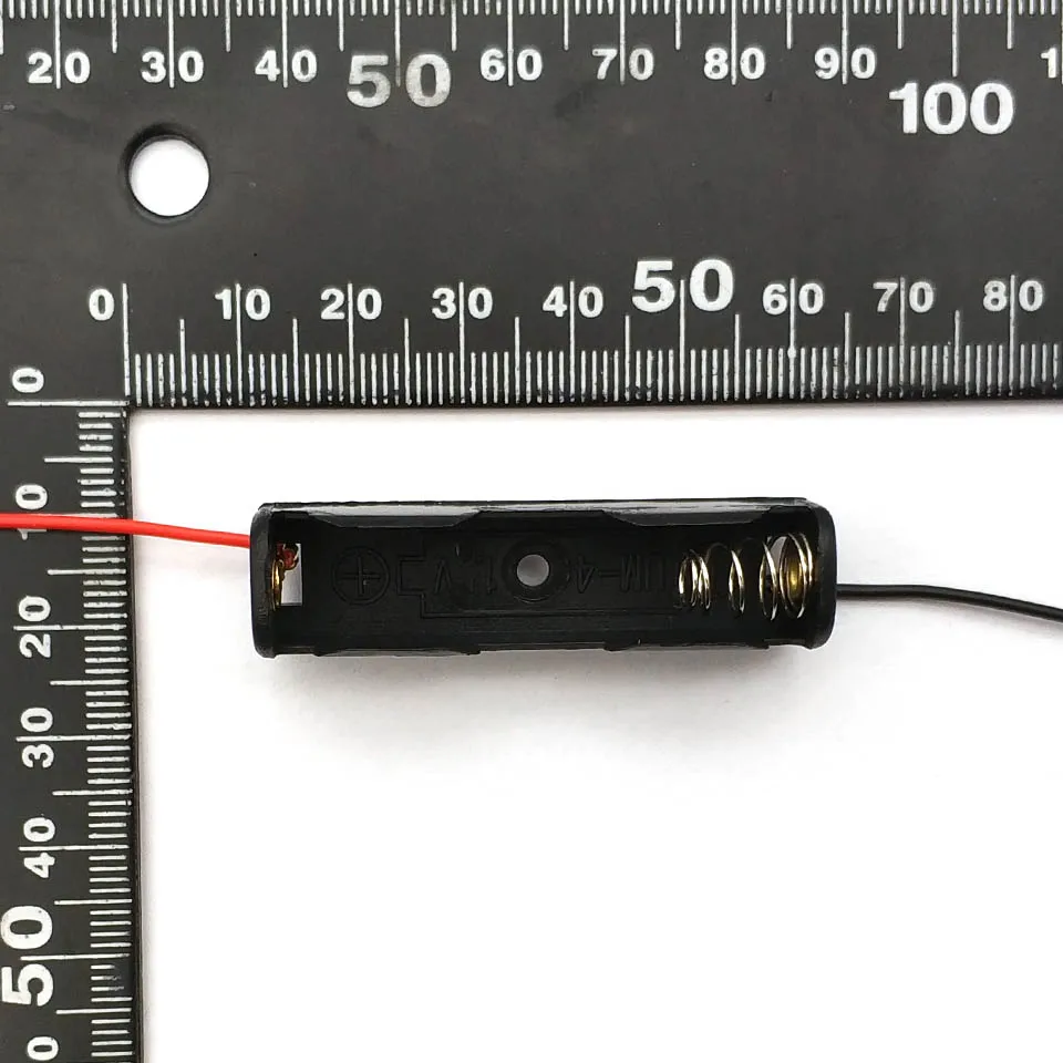 1 sztuk pojedyncze gniazdo AAA bateria komórkowa klip pojemnik do przechowywania Box z przewody doprowadzające DIY przechowywanie baterii przypadki Solderless dla baterii AAA