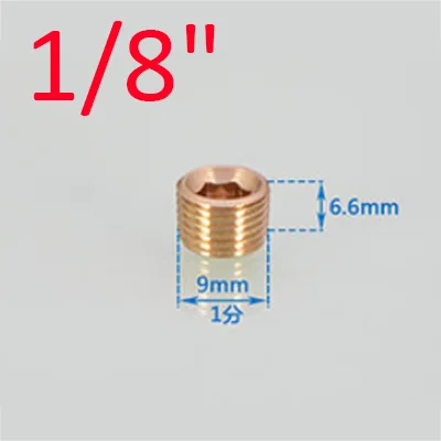 ชายทองเหลือง Hex End Cap Plug อุปกรณ์ท่อเมตริกอะแดปเตอร์ตัวเชื่อมต่อ1/8 "1/4" 3/8 "1/2" 3/4 "1" BSP
