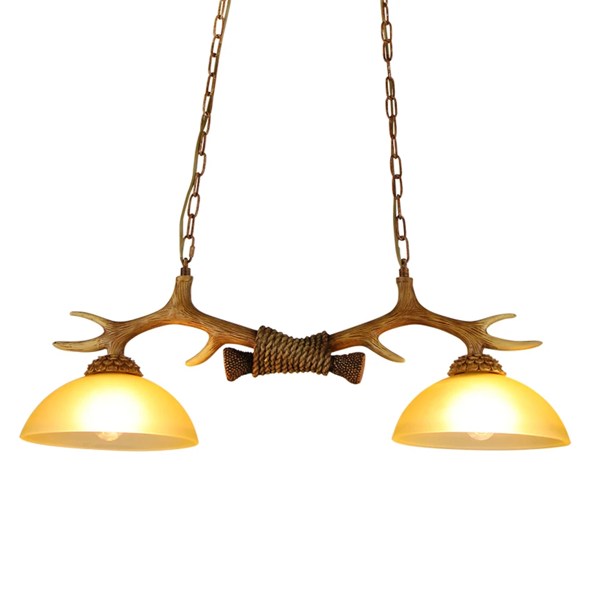 

Nordic antlers resin pendant lights industrial restaurant bar loft hotel clothing shop living room glass hanging lamps fixtures