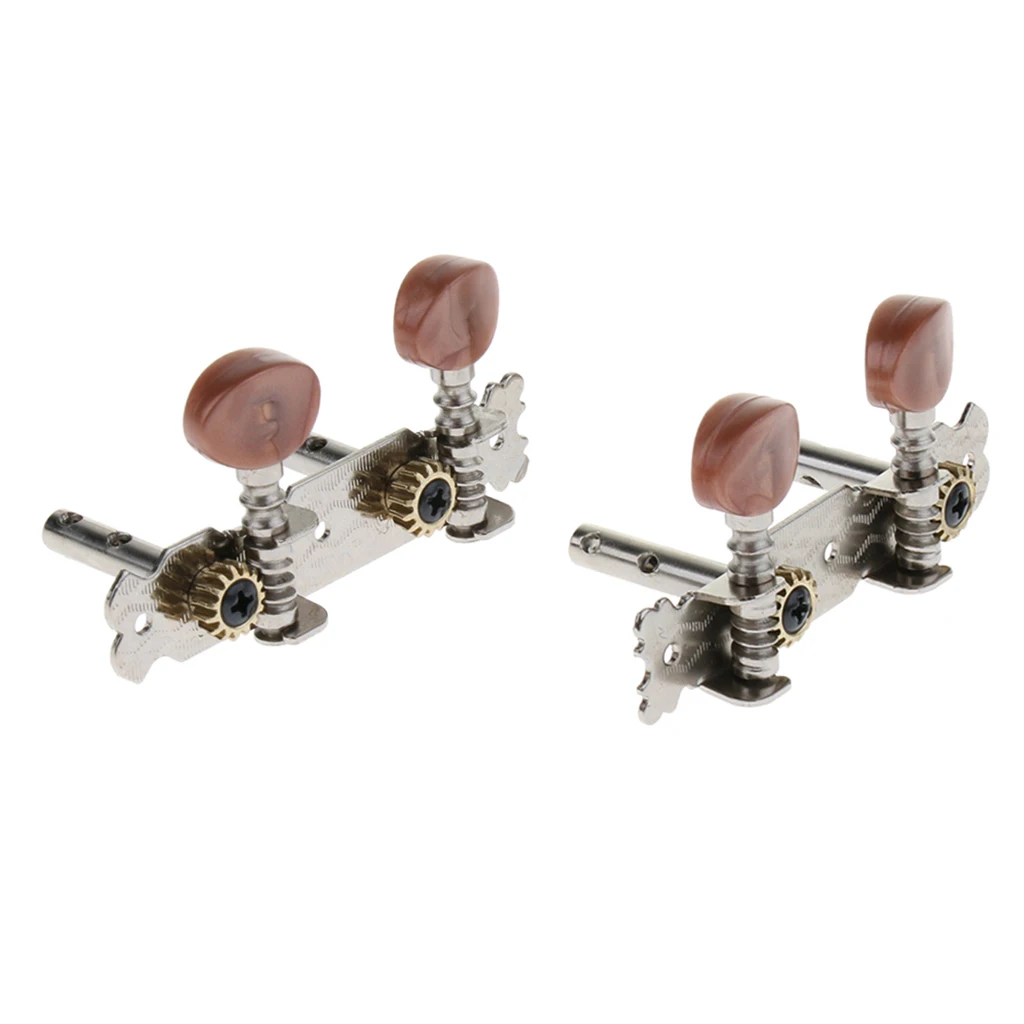 4pcs Guitar String Button Tuning Peg Key Tuners Brown for Ukulele Uke Guitar