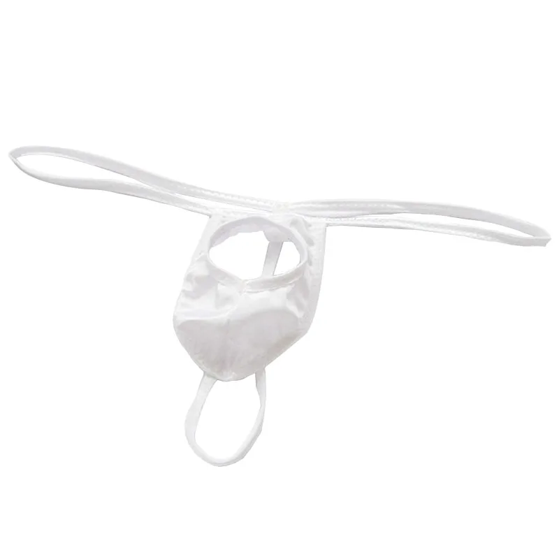 Ropa interior Sexy de CLEVER-MENMODE para hombre, suspensorio de entrepierna abierta, Tanga erótico con agujero para el pene