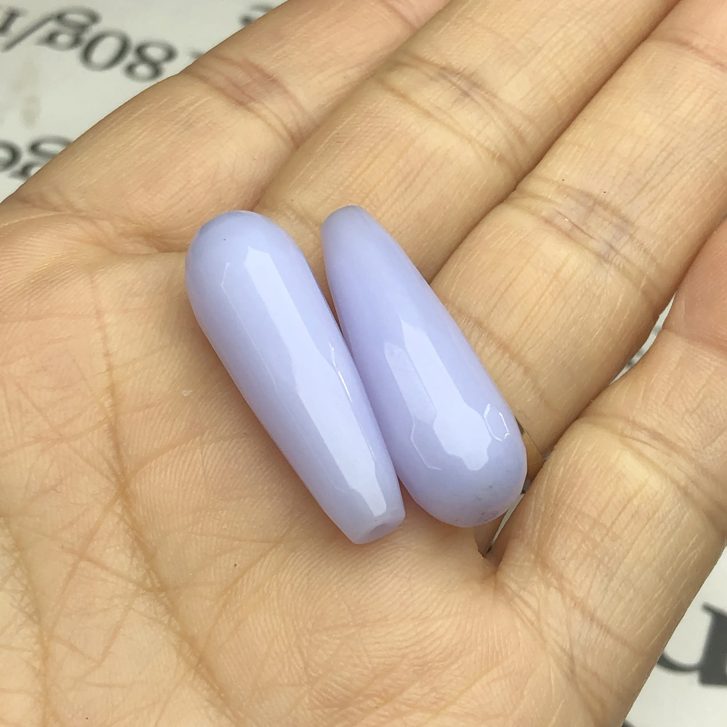 10x30mm Natural Water Drop Faceted Purple Chalcedony Jades Stone Loose Spacer Beads For Jewelry Making Diy Bracelet Earrings