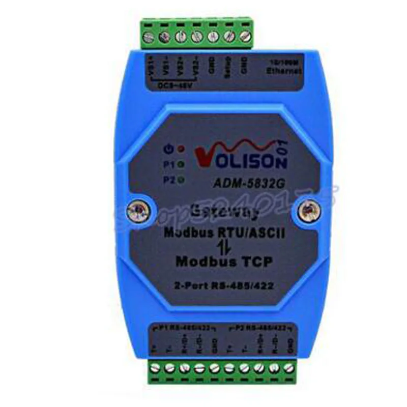 

ADM-5832G Промышленный 2-портовый шлюзовый сервер Modbus, MODBUS RTU/ASCII в Modbus TCP, поддержка последовательного порта ПЛК
