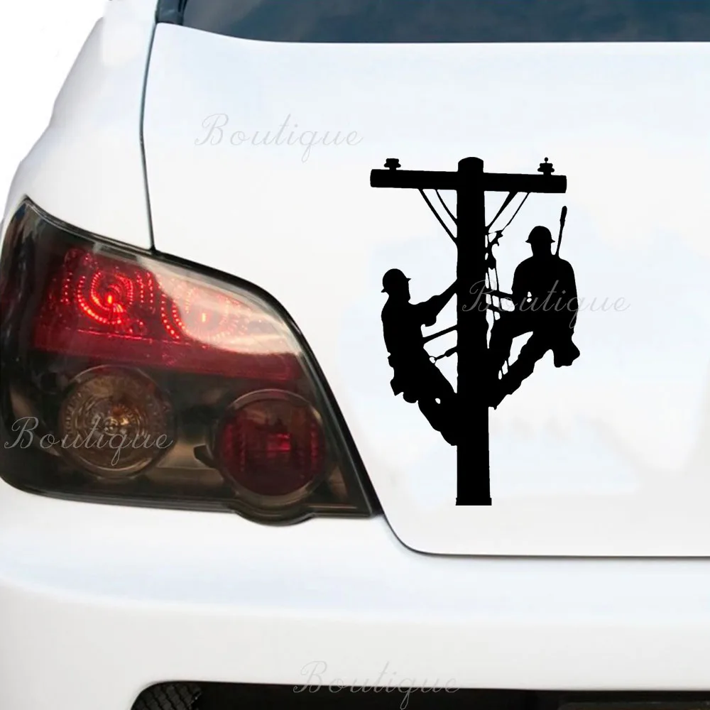 Waterproof cover, scratch, funny skilled informant, wire pole, car PVC sticker, window decoration 14.4cm * 8.6cm