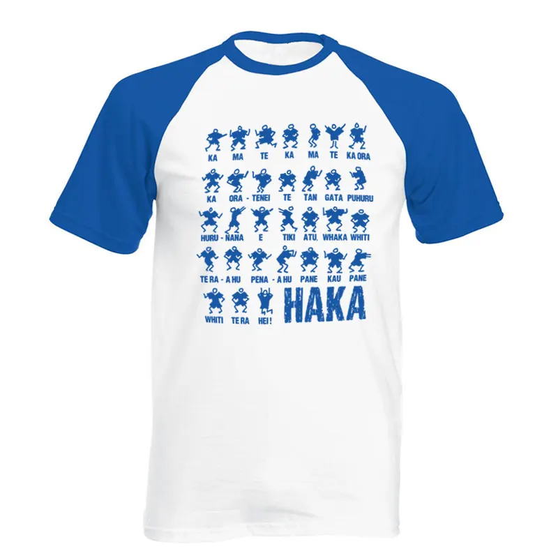 Haka Action Silhouette Mens New Zealand All Tshirt Top Black Funny Rugby Cool Casual Pride T Shirt raglan Short Sleeve Tops Tees