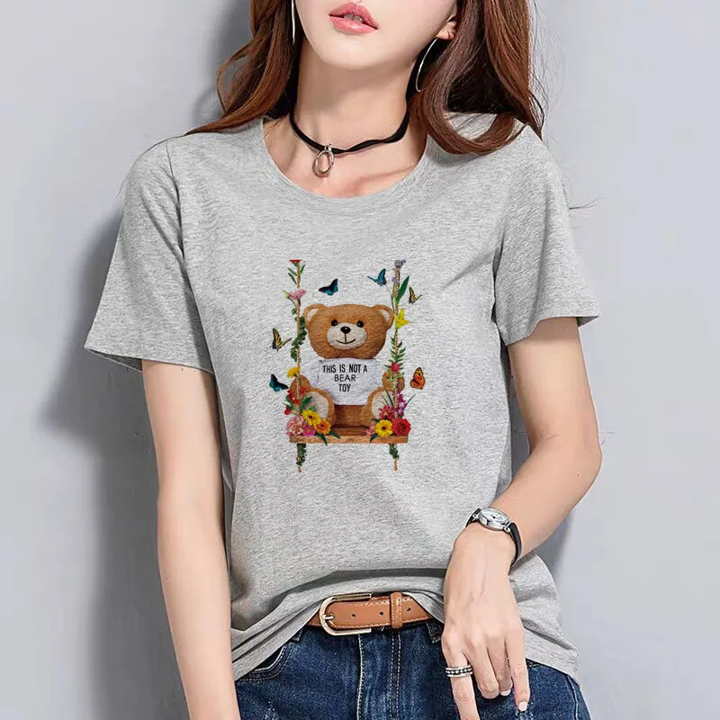 BGtomato tshirt lovely Teddy bear t-shirt women original brand good quality top tees cute Teddy bear shirts