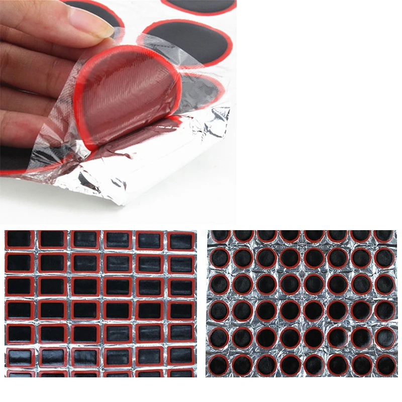 Bike Tire Repair Kit - Bycicle Inner Tube Puncture Patch Kits with 48PCS Tire Patches for Motorcycle BMX Cycling MTB Road Mounta