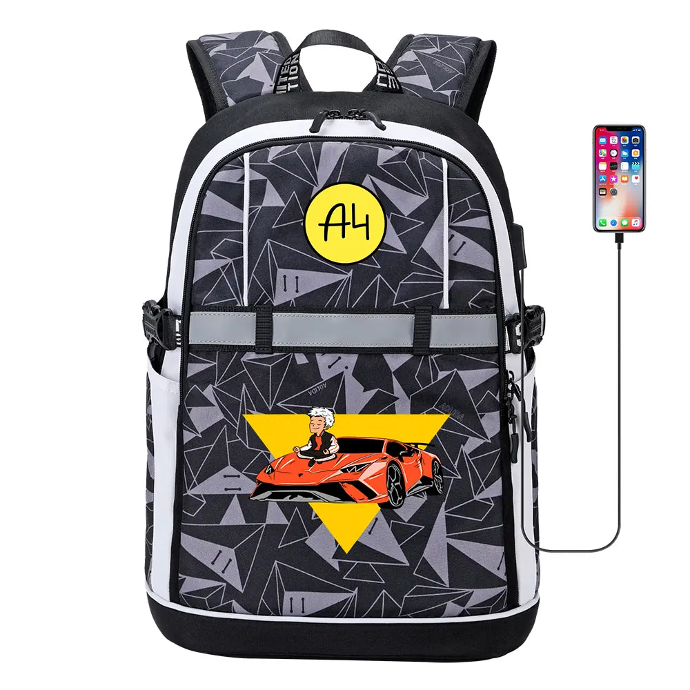 

а4 мерч рюкзак Student backpack Boy Girl USB мерч а4 Backpacks Children Book Bags Men Teenagers Fashion Traveling Backpack