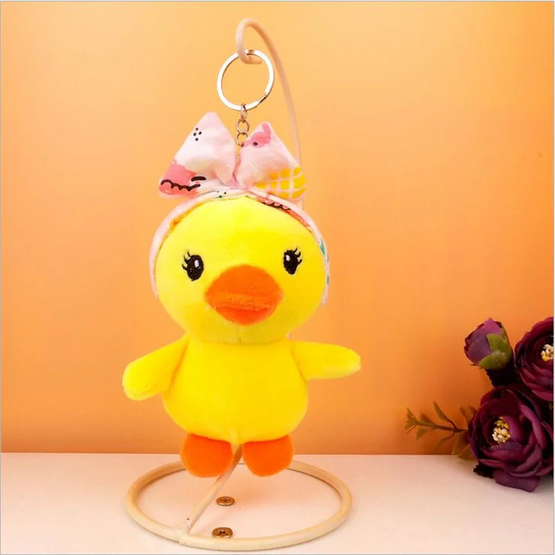 1PCS Creative Little Yellow Duck Plush Toys Pendant Cute Duck Stuffed Animal Chicken Doll Christmas Gift Keychain Accessories