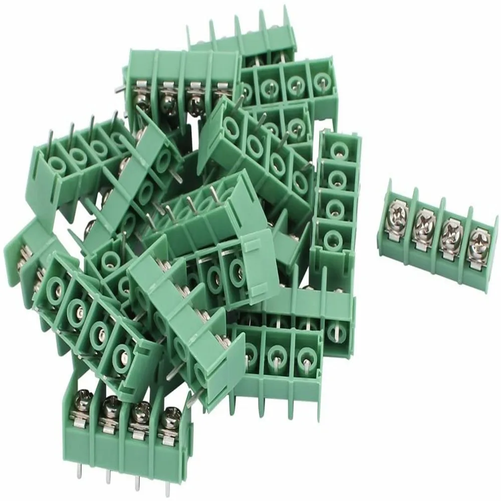 100 Stück KF8500/KF7620 8,5/7,62 mm Rastermaß Stecker Leiterplatten-Schraubklemmenblock-Anschluss 2-polig / 3-polig / 4-polig grün schwarz 10 A 300 V – Detail 9