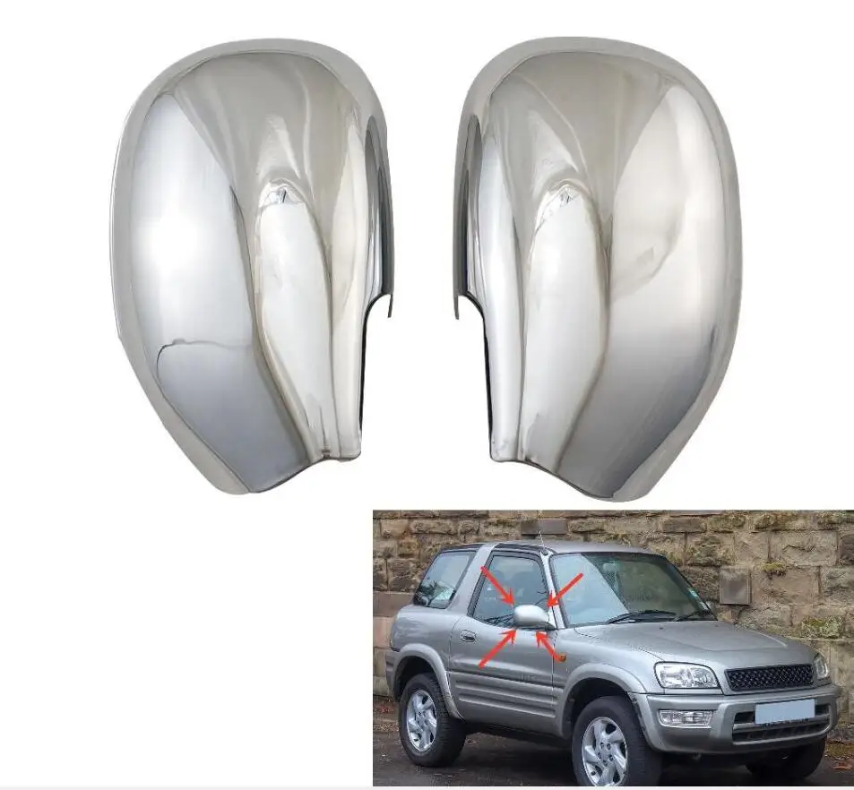 ABS Chrome Car Side Door Rear View Mirror Cover for Toyota XA10 RAV4 1994-2000 Rearview mirror cover