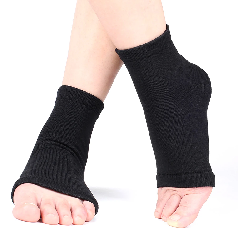 2Pcs Arch Support Sleeve Cushioned Soft Elastic Gel Pad Fabric Arch Socks for Flat Foot Pain Relief Plantar Fasciitis Heel Spurs