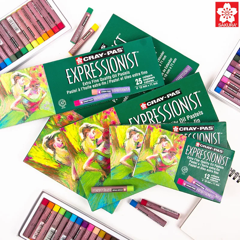 1Set Sakura Cray-Pas Expressionist Oil Pastel XLP 12/16/25/36/50 Assorted Color Optional Children Graffiti Color Crayon Suit