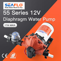 SEAFLO 55 Series Diaphragm Water Pump 5.0GPM 60PSI 12 Volts Electric Yacht Boat Marine RV Caravan High Pressure Supply 5 Chamber