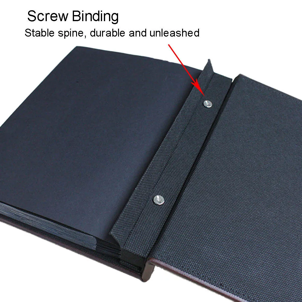 Large Leather Photo Albums, Totaling 40 Sheet, 80 Sides, Scrapbook, Wedding Guest Book, DIY Memories Book, Insert Album, Christm