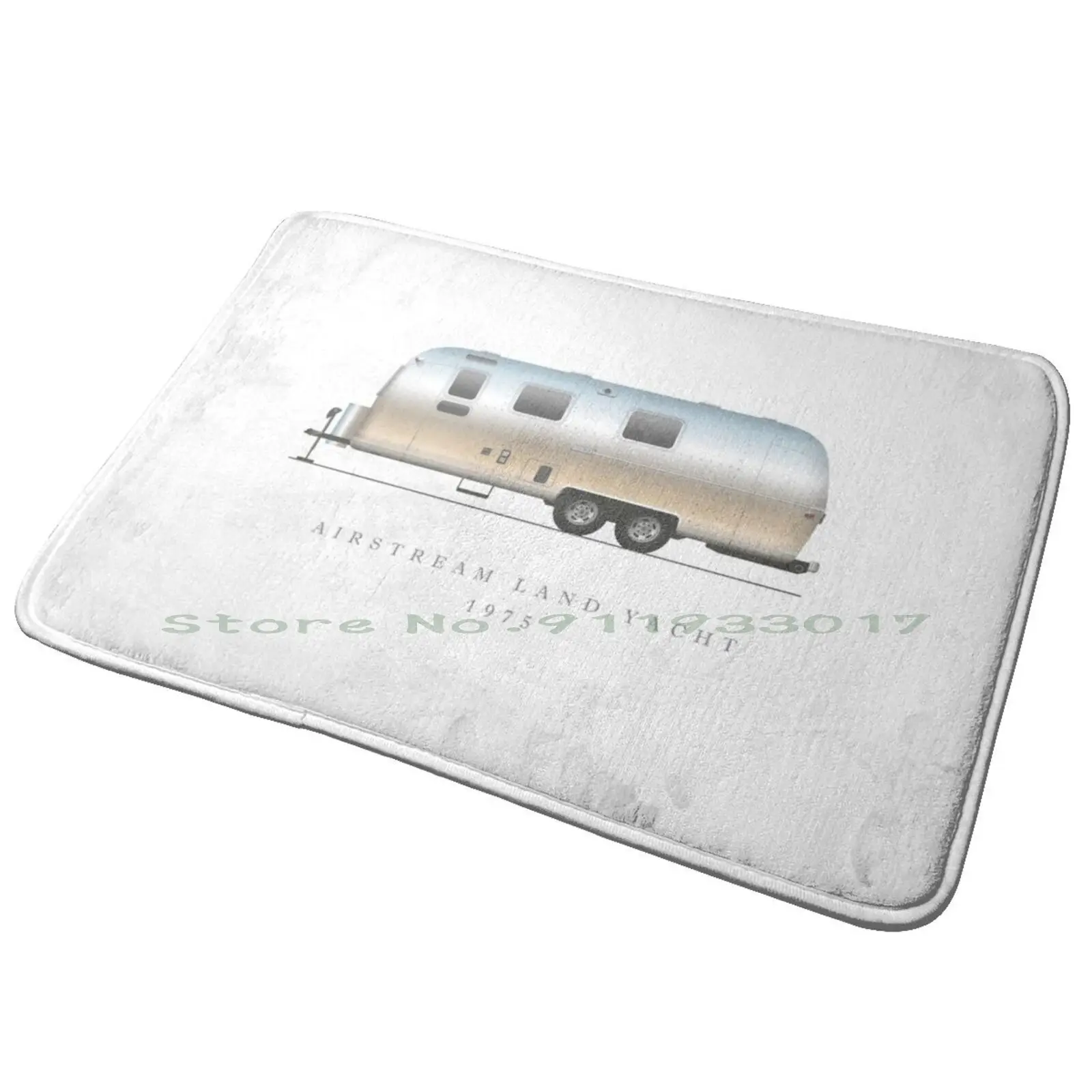 Airstream Vintage Trailer Entrance Door Mat Bath Mat Rug Airstream Trailer Vintage Anti-Slip Bedroom Kitchen Foot Mat Floor