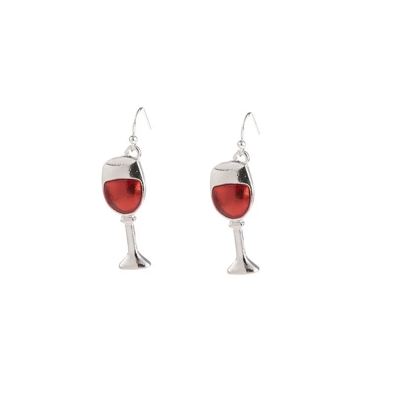 2020 Fashion Personality Red Wine Goblets Stud Earrings for Women Creative Lovely Beer Cup Party Girl Jewelry Gift