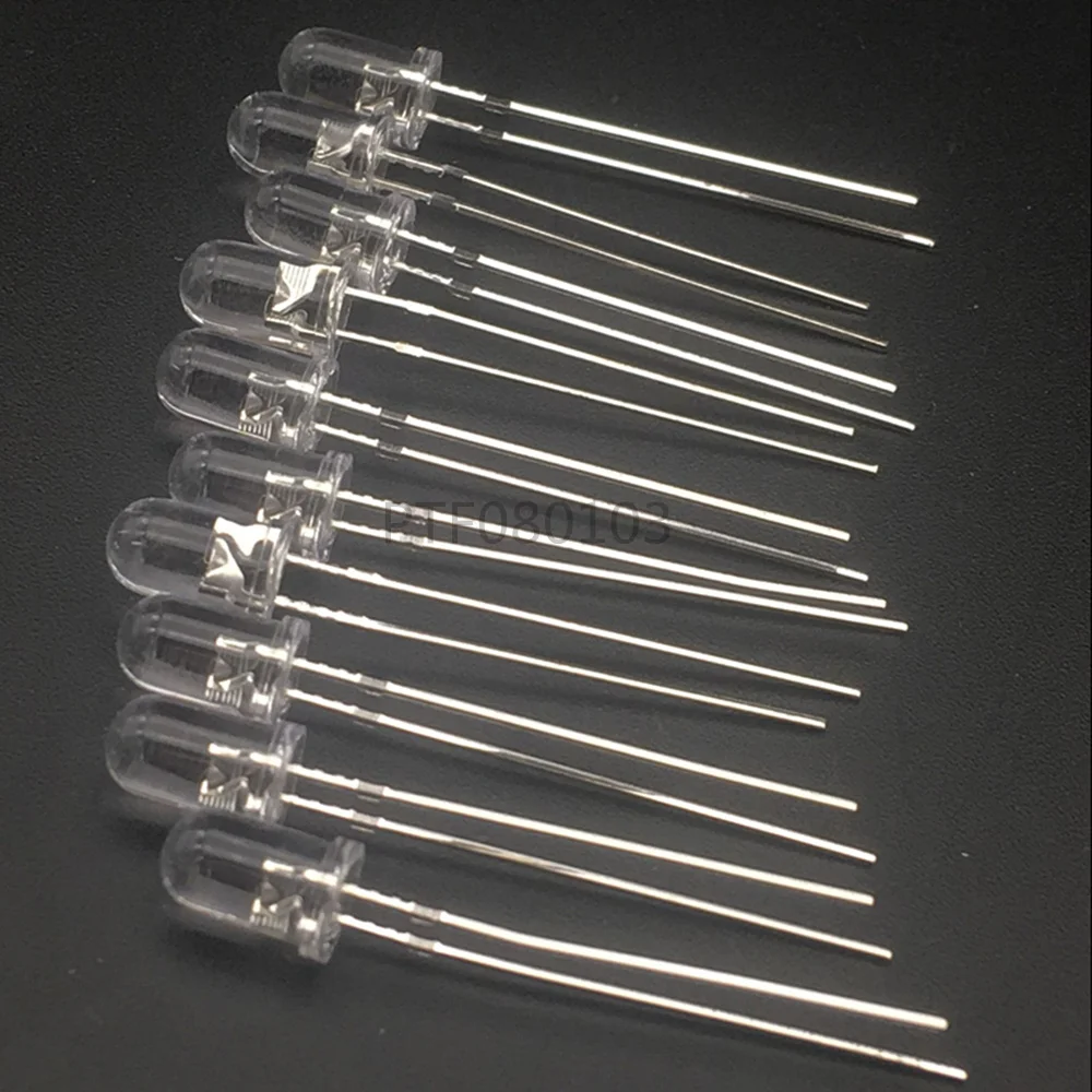 100 pcs 5mm Ultraviolet 395nm 400nm UV LED Diode Light Emitting Lamp 5mm UVLED (Ultra Violet Paars 5mm Ronde Water Clear Lens)