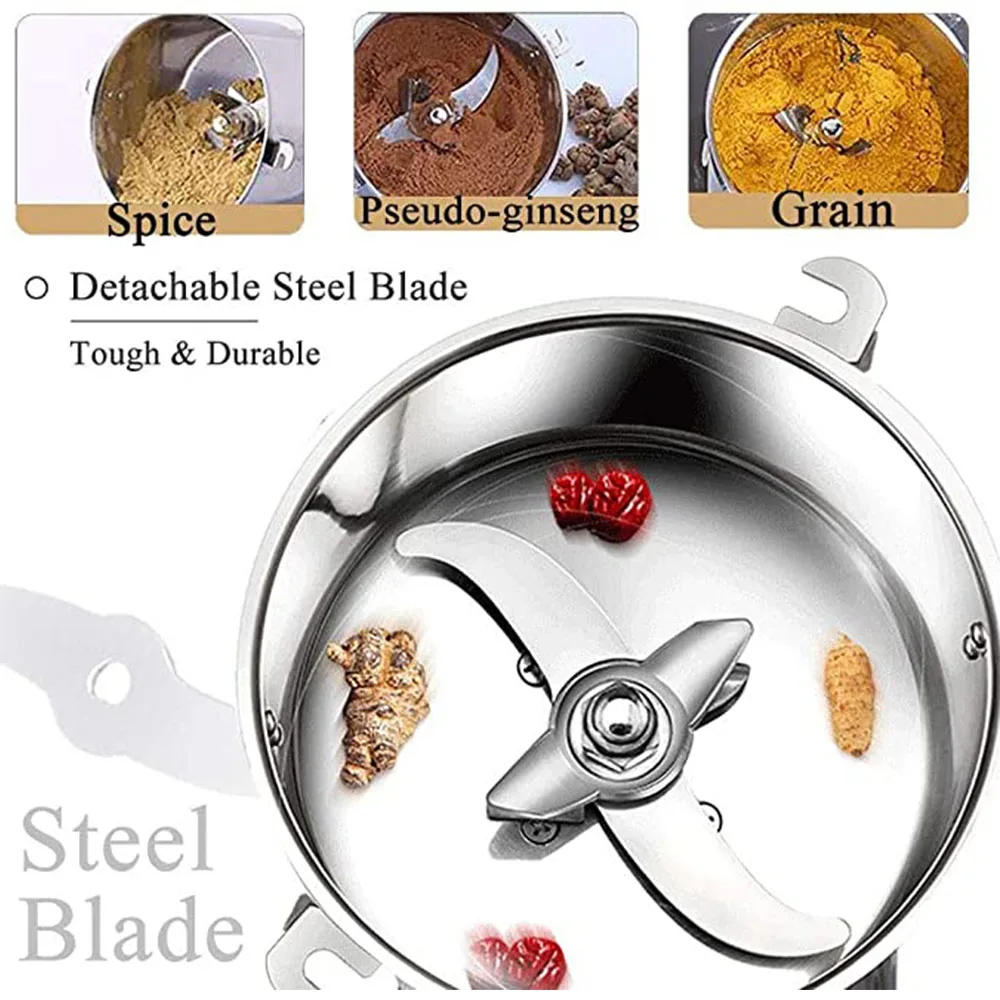 Big Capacity 800G Herb Grinder Coffee Machine Grain Spices Mill Medicine Wheat Mixer Dry Food Grinder