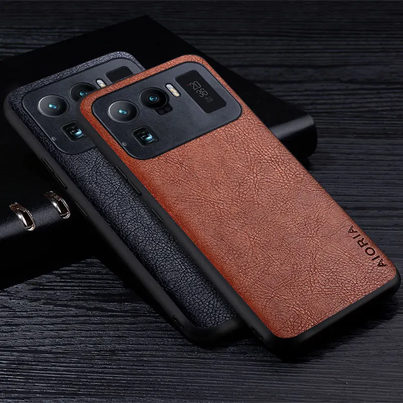 Leather Case For Xiaomi Mi 11 Ultra Luxury Business Style Retro Litchi Pattern Soft TPU Hard PU Cover for xiaomi 11 ultra case