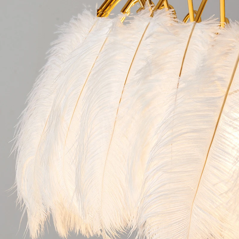 Modern Nordic pendant lamps design Romantics Wedding Bedroom simple lights E27 dining room loft Home kids Feather Pendant Lamp