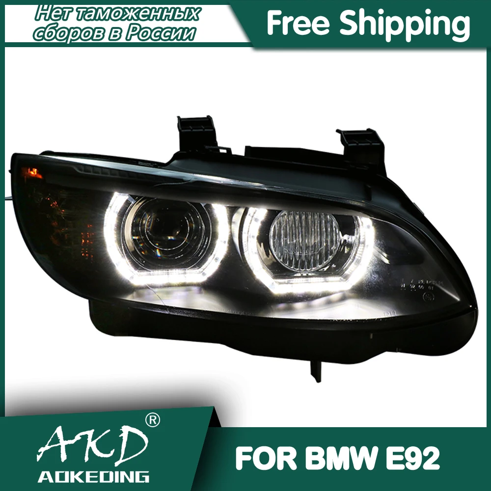 

For BMW E92 Headlights 2005-2012 DRL Day Running Light LED Bi Xenon Bulb Fog Lights Car Accessory 330i 335i E93 Head Lamp